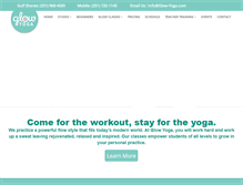 Tablet Screenshot of glow-yoga.com